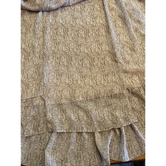 Mocha Ruffled Cottage Prairie Midi Dress By Very J High Low Hippy Boho Large EUC - Picture 14 of 15